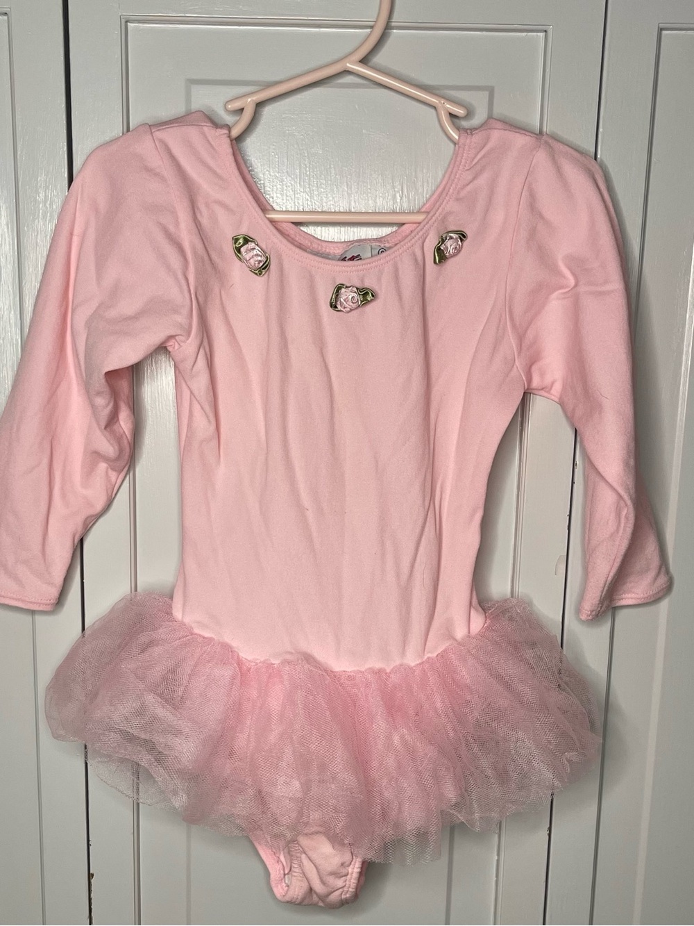 Jacques Moret Light Pink Ballet Tutu Leotard with Rose Embellishments